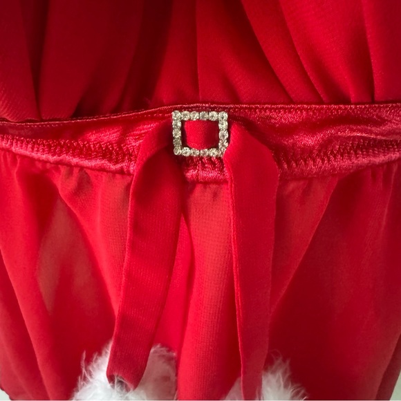 Cinema Elotile red Santa sheer nightie size XL (C1) - Picture 3 of 10